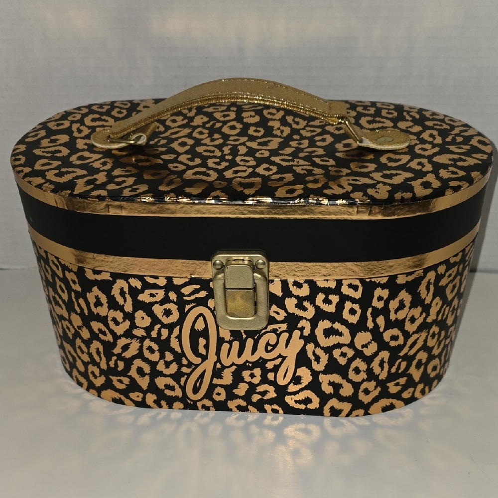 Juicy Couture Gold and Black Leopard Print Case